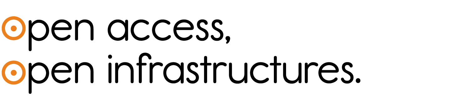 text reading 'open access, open infrastructures.'